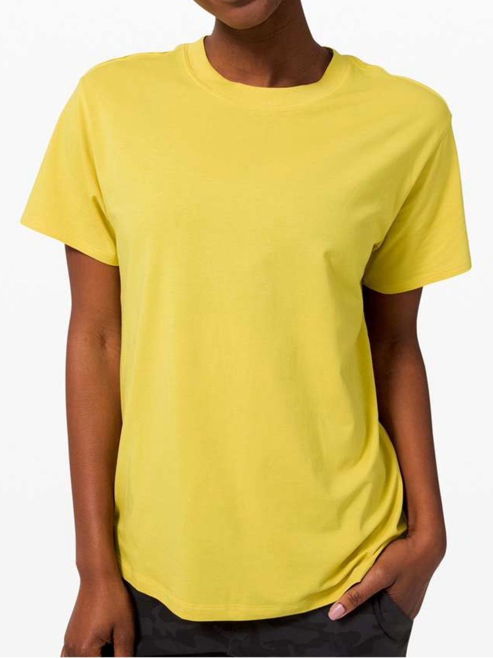Lululemon All Yours Bright Yellow Crewneck Boyfriend Short Sleeve Tee small - Picture 1 of 5